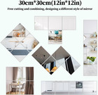 4 Pack Acrylic Mirror Stickers Full Length 12 X 12 Inch Self-adhesive Flexible P