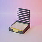 Sticky Note Holder  Office Desk Organizer  Todo List Stand  3d Print Note Holder