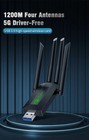 Usb 3 0 Wifi 6 Adapter 802 11ax 1200mbps 2 4g 5g Dual Band Network Card Opens