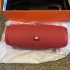 Jbl Charge 3 Portable Bluetooth Speaker Red Waterproof W  Box Charger Tested