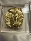 Vintage Full Estee Lauder Solid Perfume Compact Goldtone Cameo Original Box