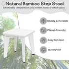 Bamboo Step Stool For Kids And Adults  Sturdy And Versatile Short Foot Stool    