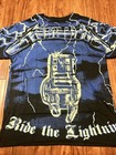 Metallica Ride The Lightning Album Full Print T-shirt Blue Men s Large