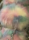 Pop Mart Multicolor Faux Fur Plush Stuffed Doll Figure With Plastic Face