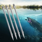 4 Pcs Stainless Steel Fishing Spear  Single Prong Harpoon Gig Gaff Hook Barb   
