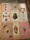 Antique Victorian Card  Scrapbook Page Lot