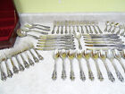 Vintage Baroque Godinger Silver Plated 65 Piece Flatware Set Service For 12