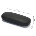 New Clam Shell Hard Eyeglasses Pu Glasses Case Black W microfiber Cleaning Cloth