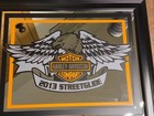 Euc Harley-davidson 2013 Streetglide      Wall Mirror Sign Black Frame 23 5   x19   