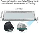 Mirror Perfume Tray - Silver Glass Home Decor  Silver 13 8   5 9  