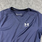 Under Armour Heatgear Shirt Mens Large Blue Long Sleeve Compression Baselayer