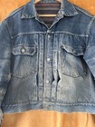 Vtg Levi   s Distressed Denim Jacket 507xx Type Ii Blanket Lined Size 44 Rare