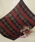 North Crest Vtg Biederlack Blanket Plaid Red green Throw 60x80 Cabin Hardin Nos