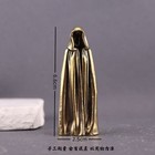 Brass Grim Reaper Mini Figurine Cloaked Specter Statue 6 6cm