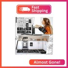 Fourluoo 16 Pcs Black White Kitchen Towel Rug Set Modern Decor