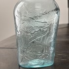 1860s L w Clasped Hands Eagle Pint Historical Whiskey Flask Drippy Lip