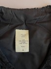 Vintage 80s Size 10 Black Lace Skirt Suit Shoulder Pads