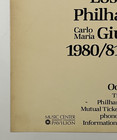 1980 81 Season Los Angeles Philharmonic Window Card Carlo Maria Giulini Vintage