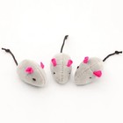 Bulk Rattle Mouse Cat Toys - Prefilled Catnip Faux Fur Mice - Interactive Play 