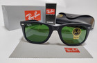 Ray-ban Wayfarer Rb2140 Sunglasses Black Frame Glass Green Lens 50 Mm