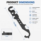 Wilderwhisper Multi-function Armorer Wrench 12 3  Alloy For Ar15 m4 Castle Nut