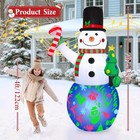 Lomohoo 7ft Christmas Inflatable Snowman Music   Rotating Led Lights Outdoor