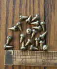 Antique Wood Screws  8 X 3 8    Slotted Round Head Solid Brass American Made 20 Pk