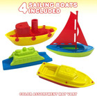 Artcreativity 4-piece Floating Toy Boat Set For Kids  Water Play Fun