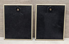 Vintage Pair Silhouette Pictures Benton Glass Convex Bubble Frame Florals