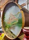 Antique Bass Drum With Painted Head  30 Inch 