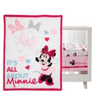 Disney Baby Minnie Mouse Love 3-piece Pink Nursery Crib Bedding Set
