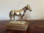Vintage American Quarter Horse Association  aqha  Trophy On Wood Base 1970   s