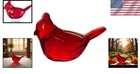 Elegant Handcrafted Red Acrylic Cardinal Figurine For Illuminated Home Display