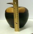 Vintage Carved Wooden Apple Trinket    Stuff Box