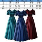 Medieval Satin Dress Lady Fancy Skirt Renaissance Costume Halloween Maiden Gown