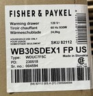 Fisher   Paykel Wb30sdex1 30  Electric Warming Drawer - Stainless