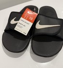 Nike Men   s Kawa Adjust Slide  Black white  Size 10  New