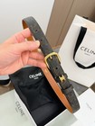 Womens Celin e Leather Belt Width  2 5cm 0 98in