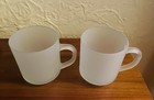 Set Of 2 Luminarc France Vintage Frosted Glass Mugs Each Holds 8 Oz  Never Used