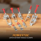 2 Pack Adjustable J Hook Toggle Latch Clamps 375lb Holding Capacity