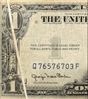 1935e  1 Dollar Bill Silver Certificate Note Error Gutter Fold With Shifting Up 