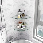 Veecano Glass Corner Shelf For Bathroom Corner Shower Shelf Tempered Glass Shelf
