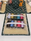 Vintage Singer Travel Sewing Kit Foldable Cube Scissors Thread Set - New