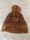 Carhartt Men s Brown Pom-pom Knit Beanie Hat  One Size  Geometric Pattern - 0010
