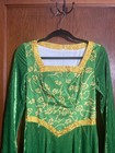 Princess Renaissance Gown Costume Green Poly Velvet Size S