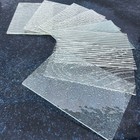 8 Sheets Textured Clear Stained Glass Pack     4 X 6 Inch Transparent Art Glass In