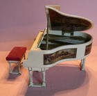 Vintage Ideal Petite Princess  Royal Grand Piano With Bench Music And Metronome