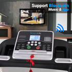 Electric Folding Treadmill     Compact Digital Running   Walking Machine With Blue