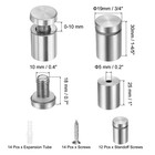 12 Pcs 3 4  X 1-1 5  Standoff Screw With 14pcs Screw For Hanging  Brushed Silver
