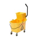 35-quart Mop Bucket With Side Press Wringer     Commercial Cleaning  Yellow